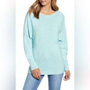 Tommy Bahama‎ Women Sweater Small Green Dolman Sleeve Boat Neck Preppy Nautical